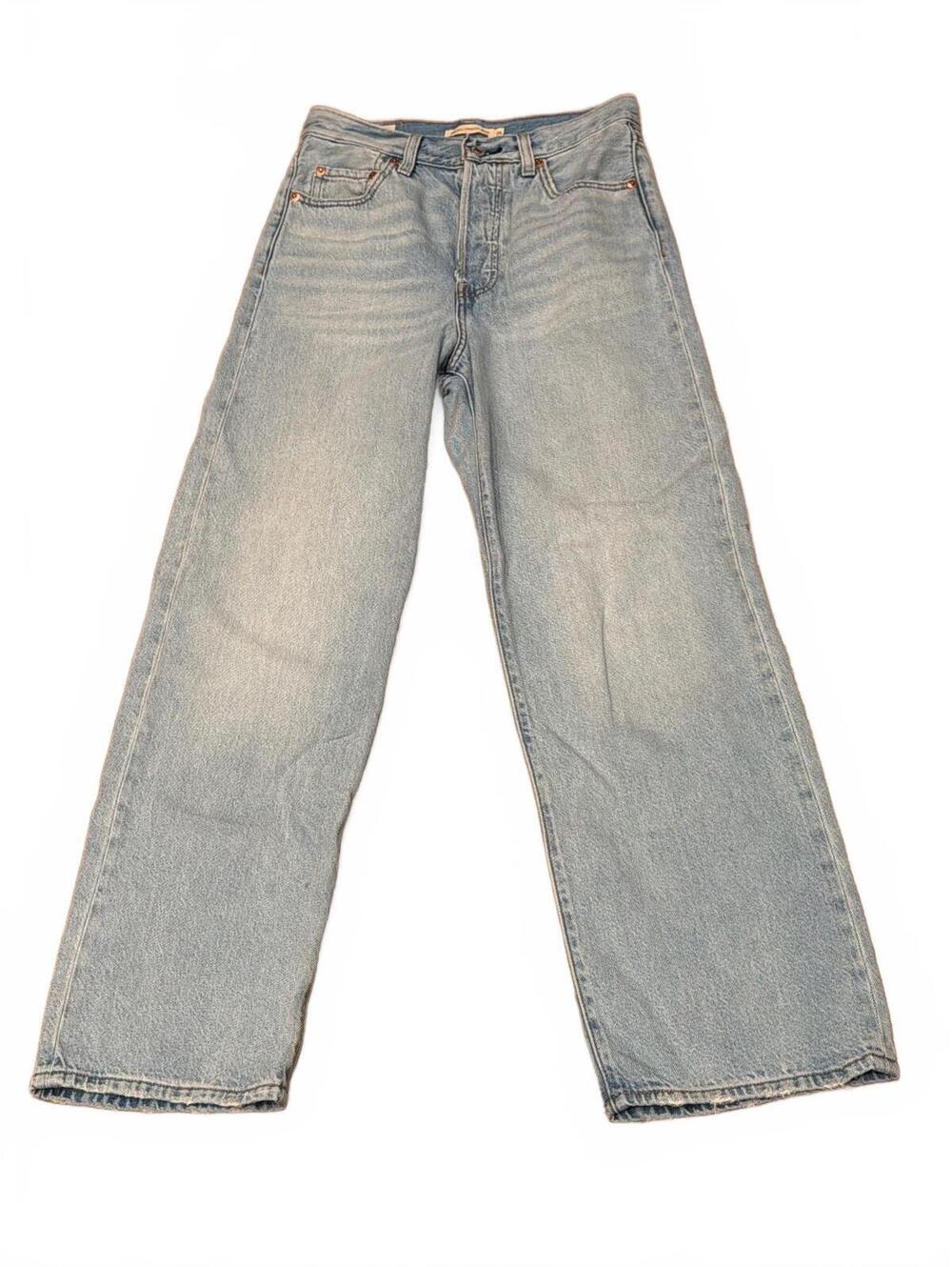 Levis Premium Ribcage Straight Leg Ankle Jeans Size 26 Irregular Festival